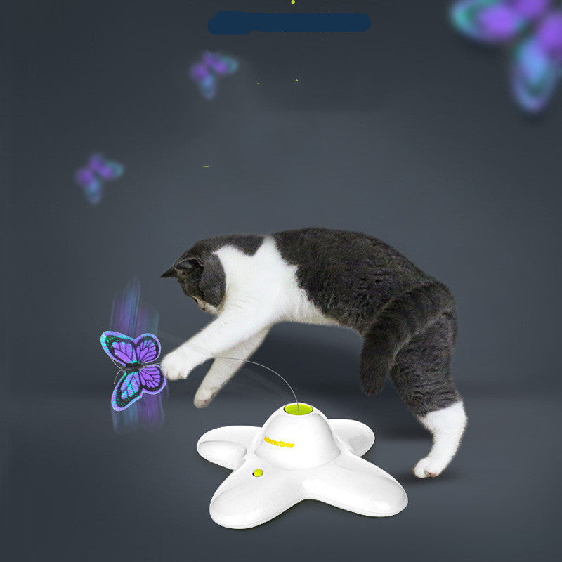 Discover Joy with the Butterfly Flying Funny Cat Artifact!